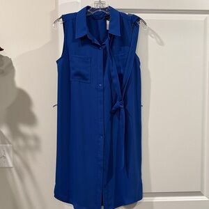 Adrienne Vittadini Blue Sleeveless Dress